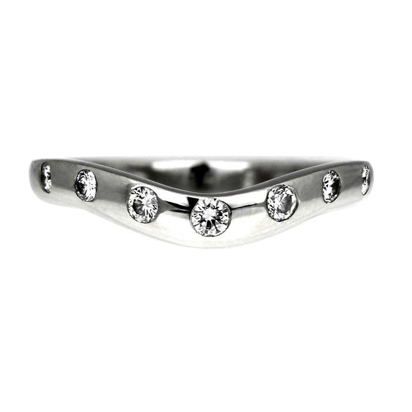 Bvlgari Diamond Wishbone/Wedding/Eternity Ring in Platinum, Corona Collection
