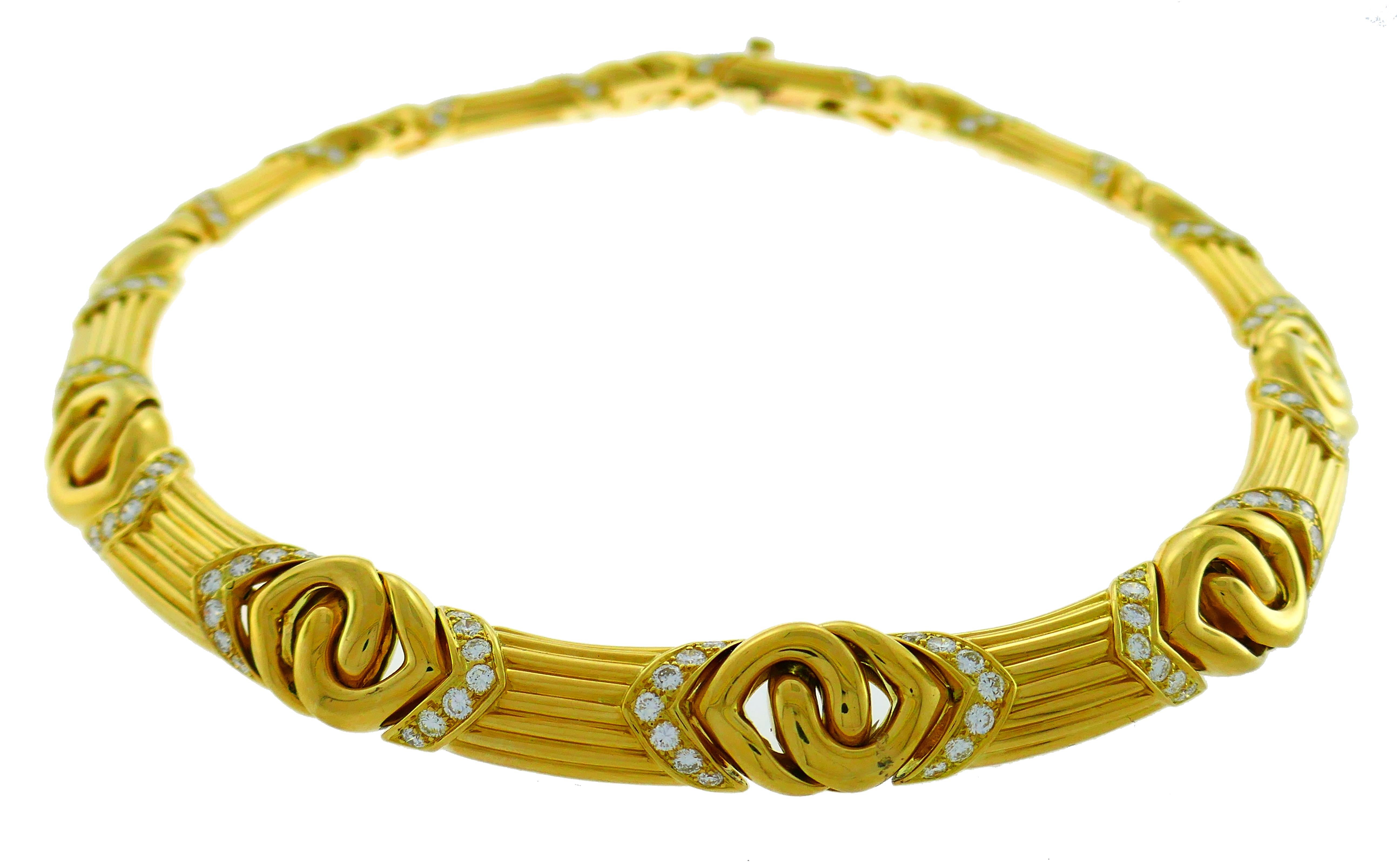 Women's Bvlgari Diamond Yellow Gold Necklace Bulgari