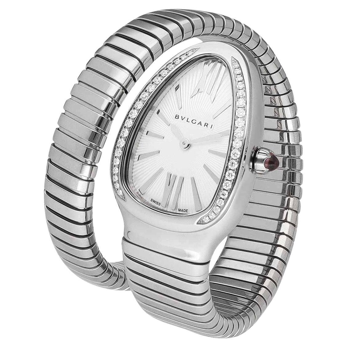 Orologio Bvlgari Diamonds Acciaio Serpenti Tubogas Ref.101816 SP35S Quarzo