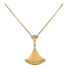 Bvlgari Diva's Dream 18 Karat Yellow Gold Diamond Pendant Necklace