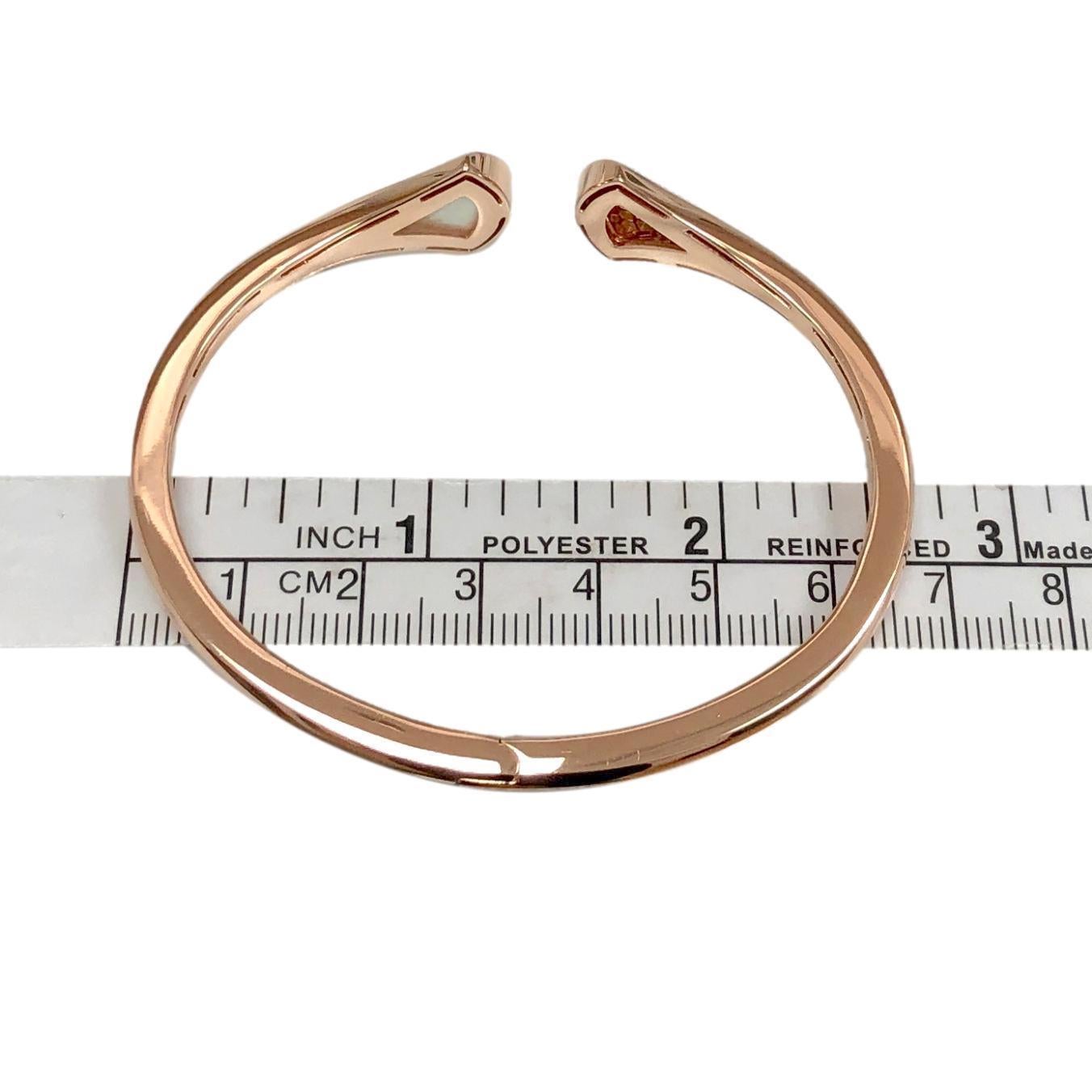 Bvlgari Diva's Dream 18K Rose Gold Diamond Open-Cuff Bracelet S/M For Sale 1