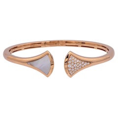 Bvlgari Diva's Dream 18K Rose Gold Diamond Open-Cuff Bracelet S/M