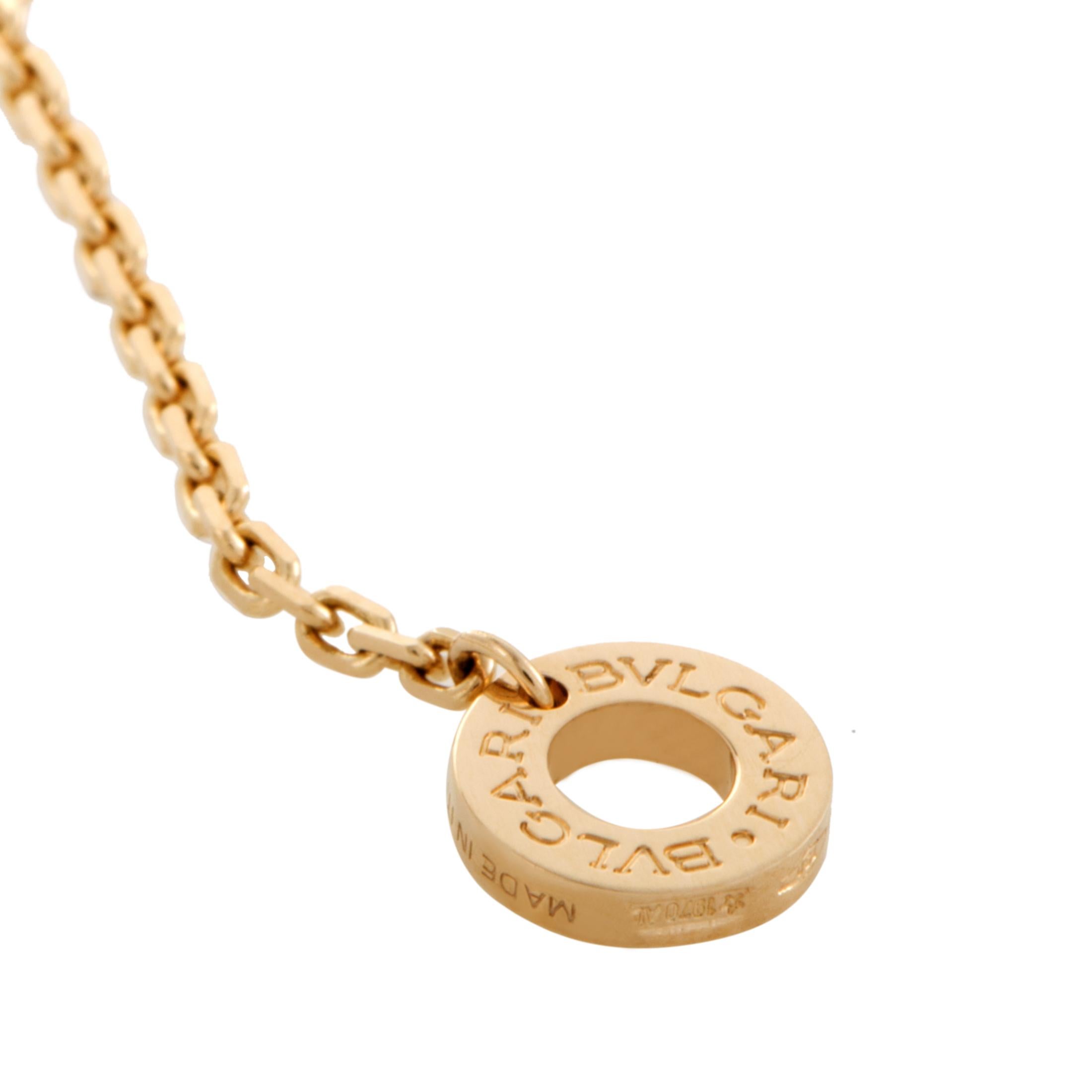 Bvlgari Diva's Dream 18 Karat Rose Gold Diamond Pave Pendant Necklace In New Condition In Southampton, PA