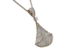 Collana con ciondolo con diamanti in oro rosa 18 carati Bvlgari Diva Dream