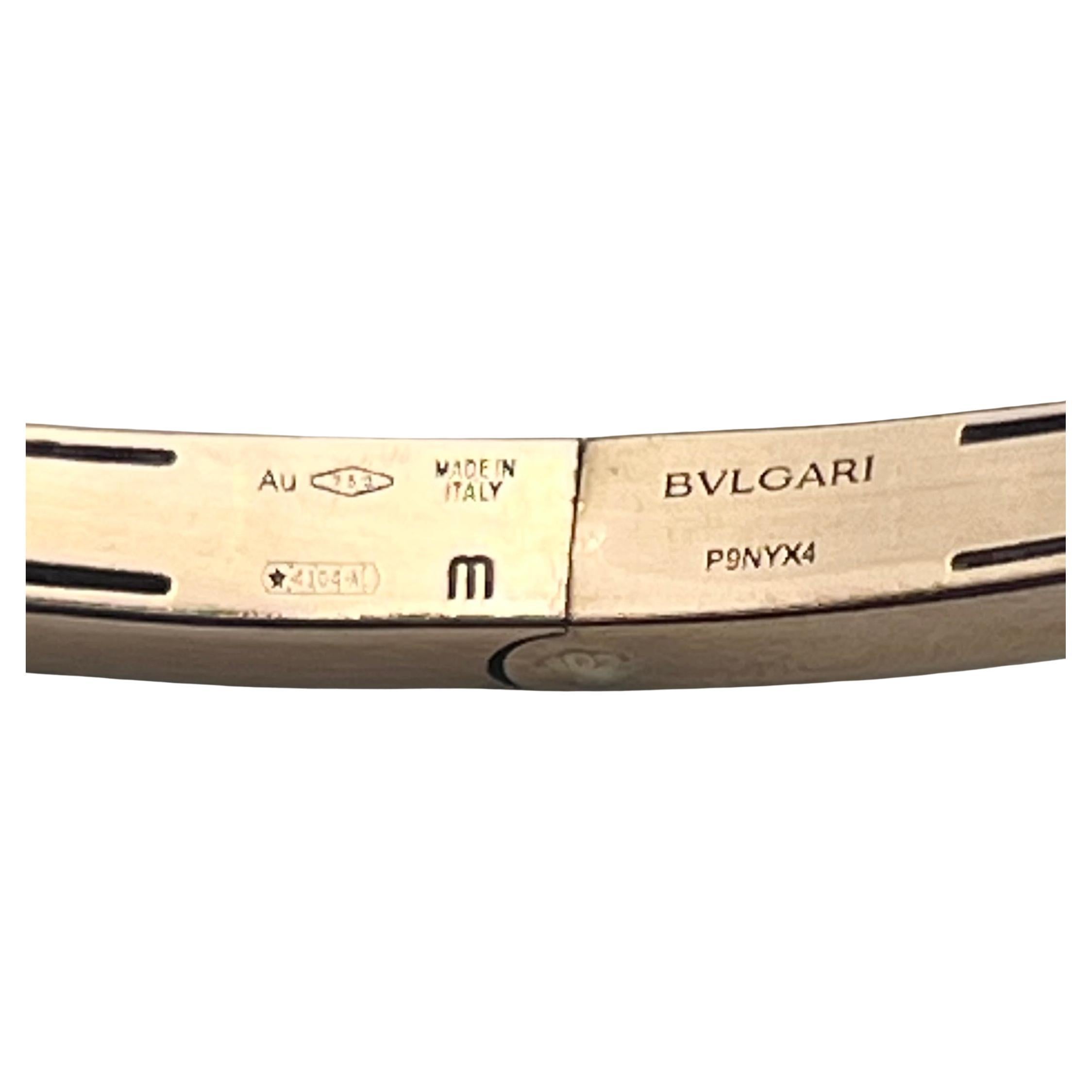 Bvlgari 18k Rose Gold Malachite Diamond Divas' Dream Bracelet In Excellent Condition In Palm Beach, FL
