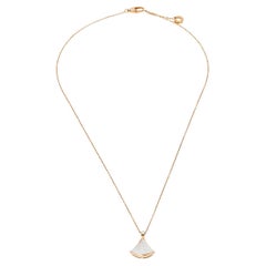 Bvlgari Divas' Dream 18K Rose Gold Mother of Pearl & Diamond  Pendant Necklace
