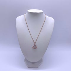 Bvlgari Divas' Dream 18K Rose Gold Pink Sapphire Diamond Pendant Necklace