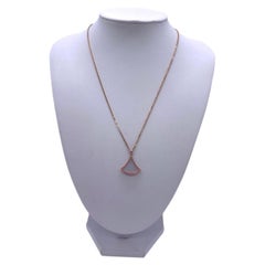 Bvlgari Divas' Dream 18K Rose Gold Pink Sapphire Diamond Pendant Necklace