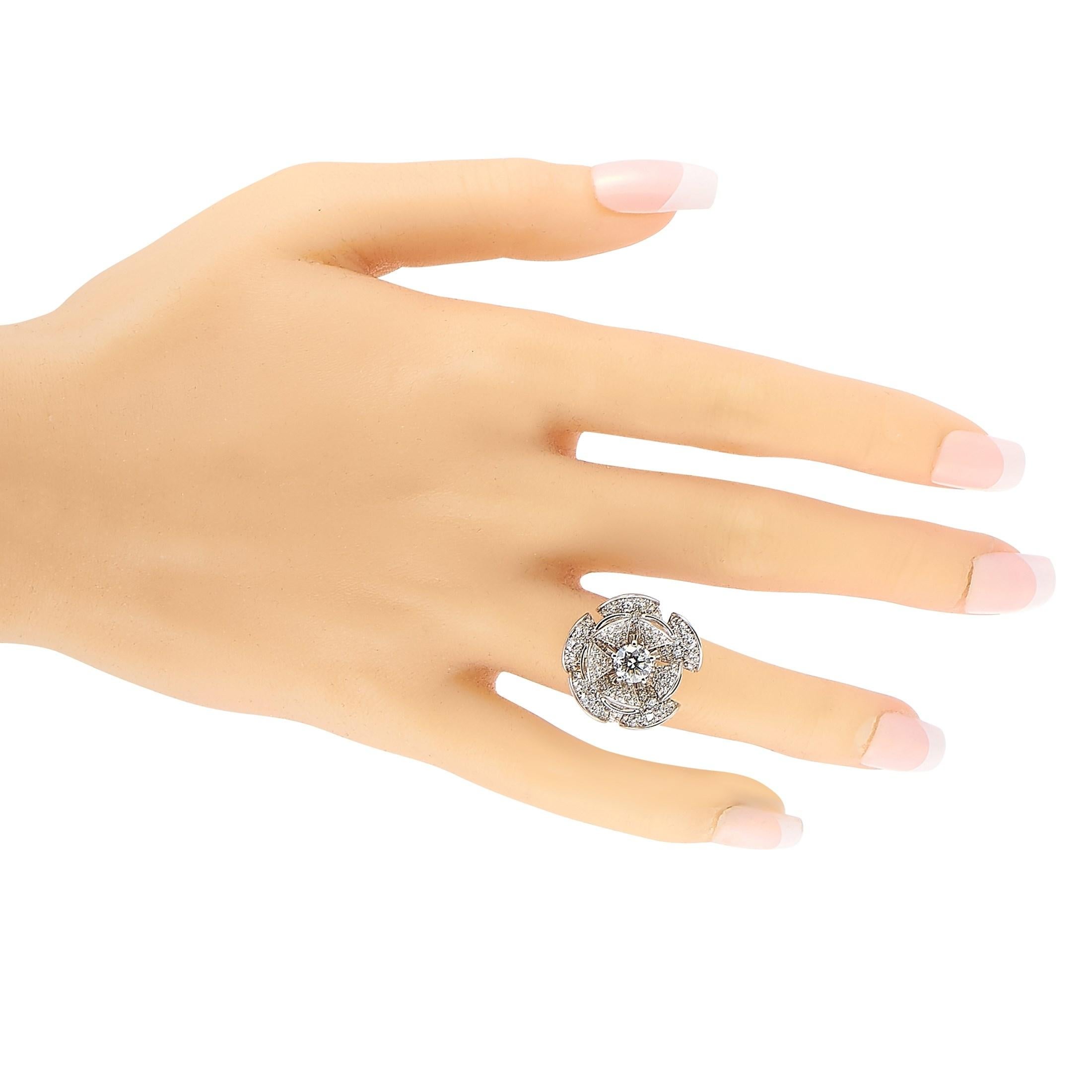 Bvlgari Divas' Dream 18k White Gold 5.40 ct Diamond Ring In Excellent Condition In Southampton, PA