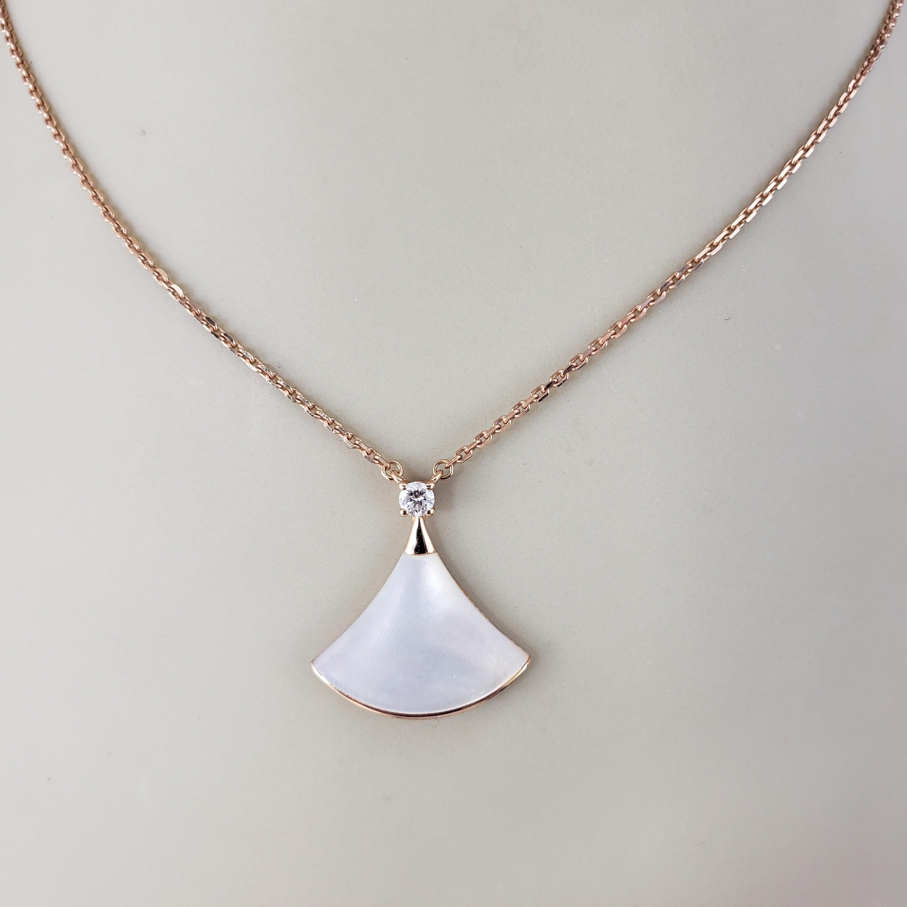 Bvlgari Divas Dream 18K Yellow Gold Mother of Pearl & Diamond Necklace #18511 2