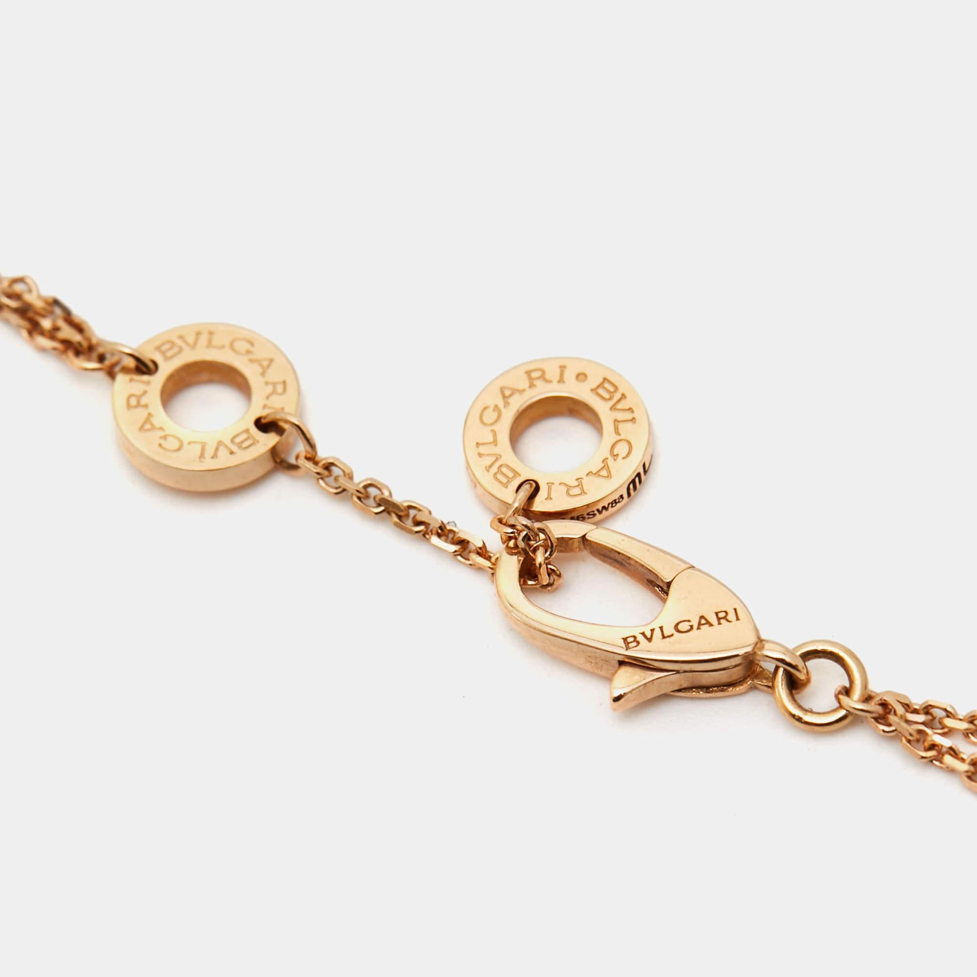 Bvlgari Divas' Dream  Carnelian 18k Rose Gold Bracelet M/L 1