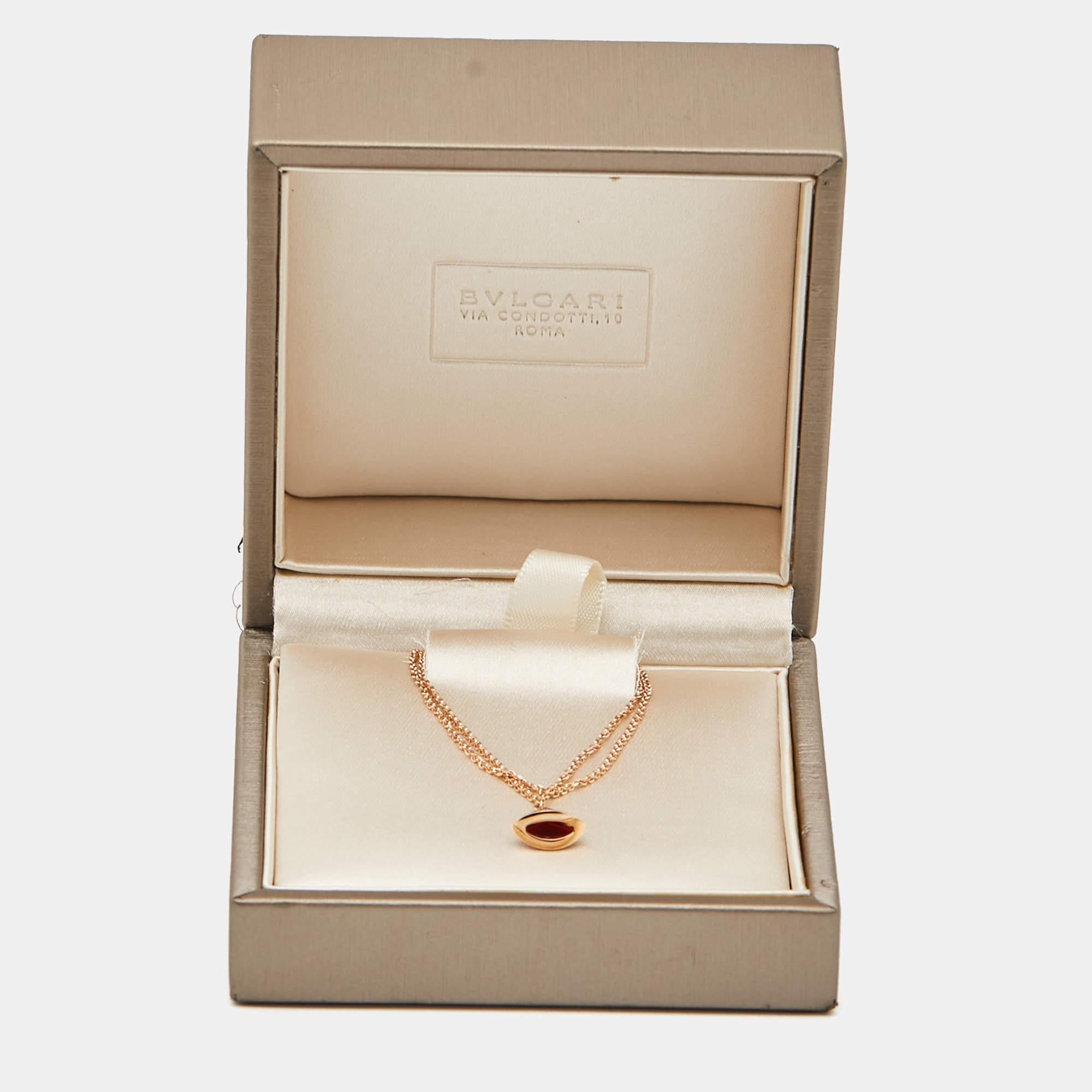Bvlgari Divas' Dream  Carnelian 18k Rose Gold Bracelet M/L 3