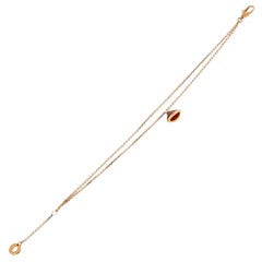 Bvlgari Divas' Dream Carnelian 18K Rose Gold Charm Bracelet SM