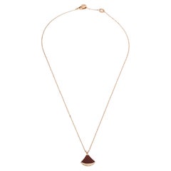 Bvlgari Divas' Dream Carnelian Diamond 18K Rose Gold Necklace