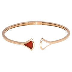 Bvlgari Divas' Dream Carnelian Mother of Pearl 18K Open Cuff Bracelet L