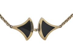Bvlgari Divas' Dream Chain Necklace 18K Yellow Gold Onyx and Mother-of-Pearl