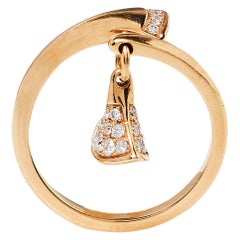 Bvlgari Divas' Dream Diamond 18K Rose Gold Ring Size 54