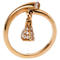 Bvlgari Divas' Dream Diamond 18K Rose Gold Ring Size 54