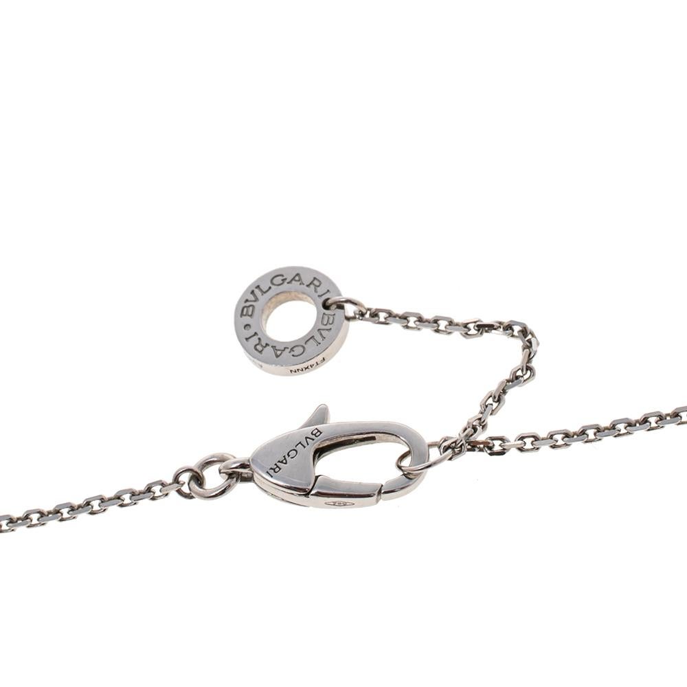 Bvlgari Divas' Dream Diamond 18K White Gold Pendant Necklace In Fair Condition In Dubai, Al Qouz 2