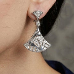 Bvlgari Diva's Dream Diamond Earrings in 18K White Gold 2.10 Carat Total