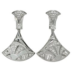 Bvlgari Diva's Dream Diamond Earrings in 18K White Gold 2.10 Carat Total