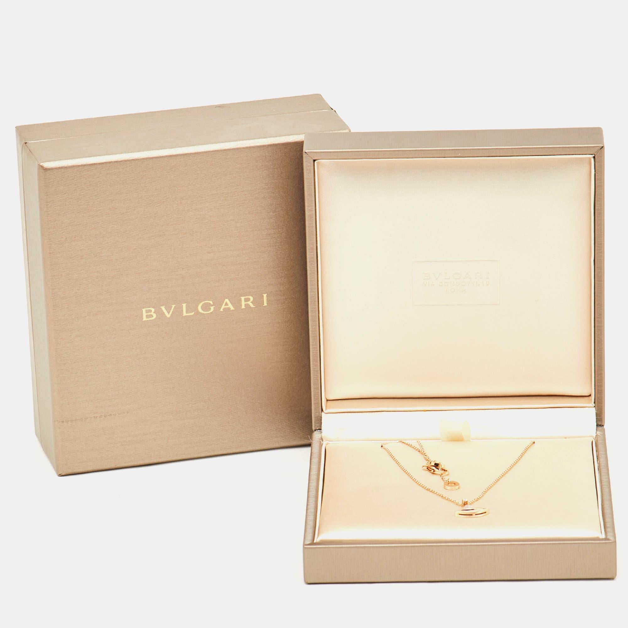Bvlgari Divas' Dream Diamond Mother of Pearl 18K Rose Gold Pendant Necklace 2