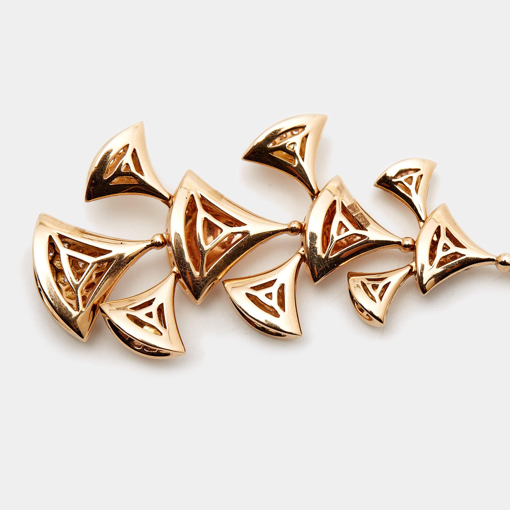 Women's Bvlgari Divas' Dream Diamonds 18k Rose Gold Necklace
