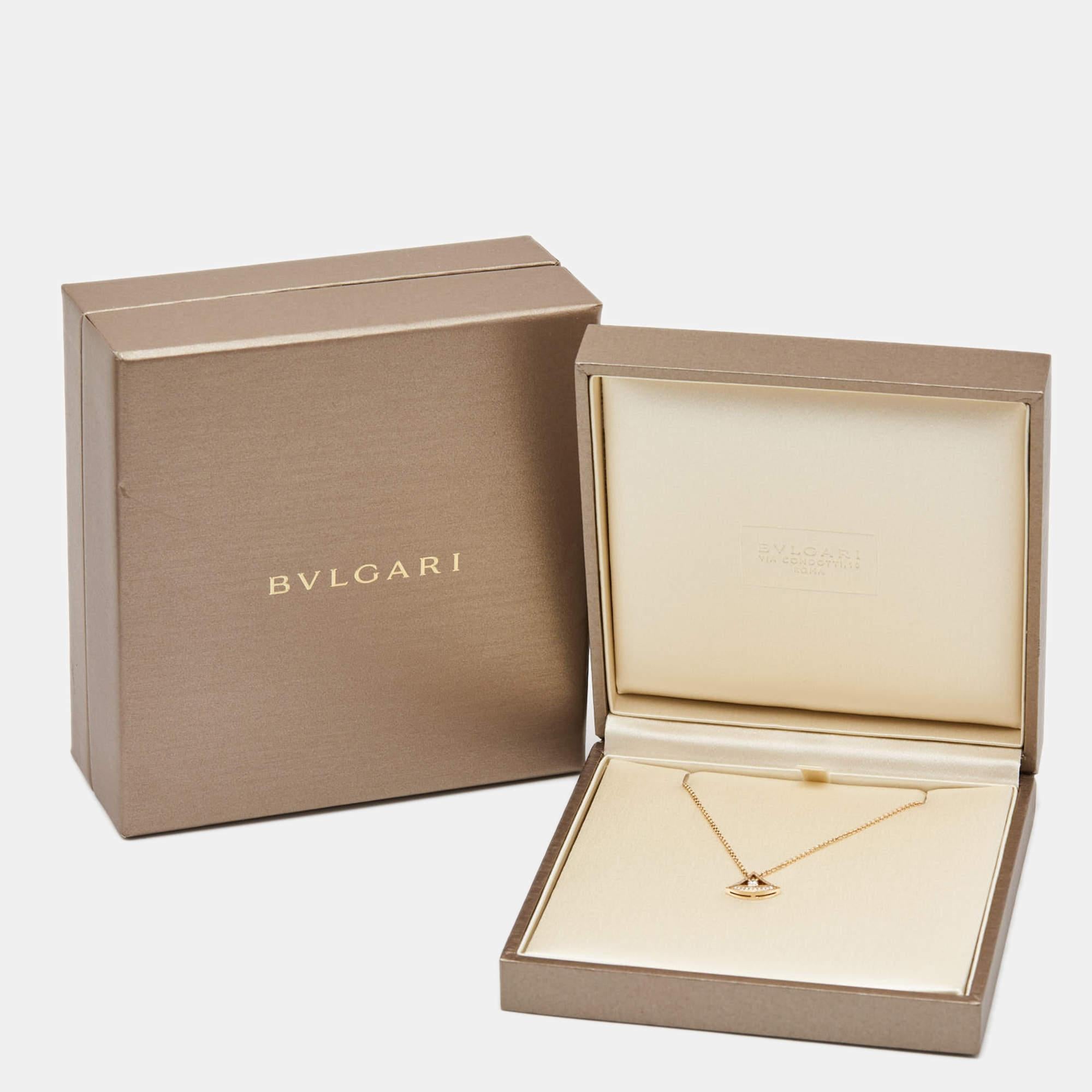 Bvlgari Divas' Dream Diamonds 18k Rose Gold Necklace In Excellent Condition In Dubai, Al Qouz 2