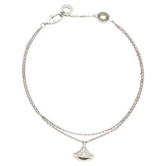 Bvlgari Divas' Dream Diamonds 18k Weißgold Charm-Armband M/L