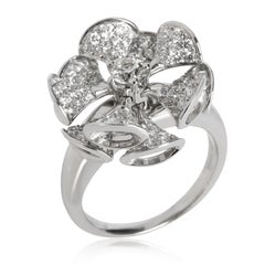 Bvlgari Divas' Dream En Tremblant Pave Diamond Ring in 18K White Gold 1.85 CTW