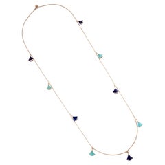 Collar Bvlgari Divas Dream Lapis Turquesa Oro Rosa Sautoir