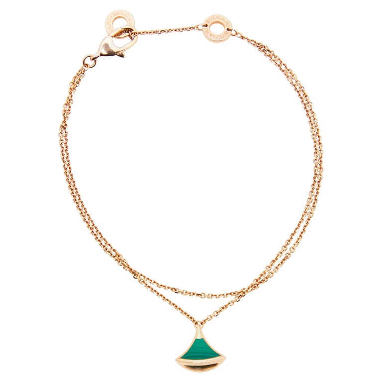 DREAM BRACELET MALACHITE PINK GOLD DIAMOND