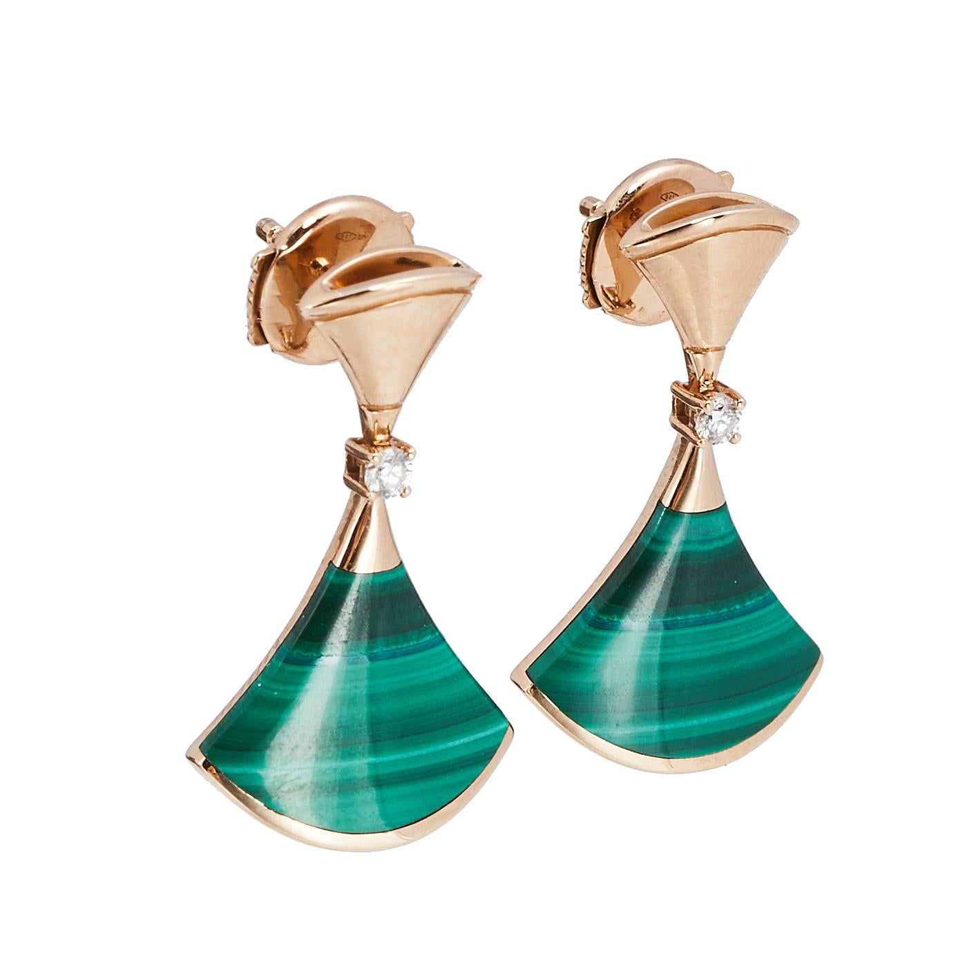 bulgari malachite earrings