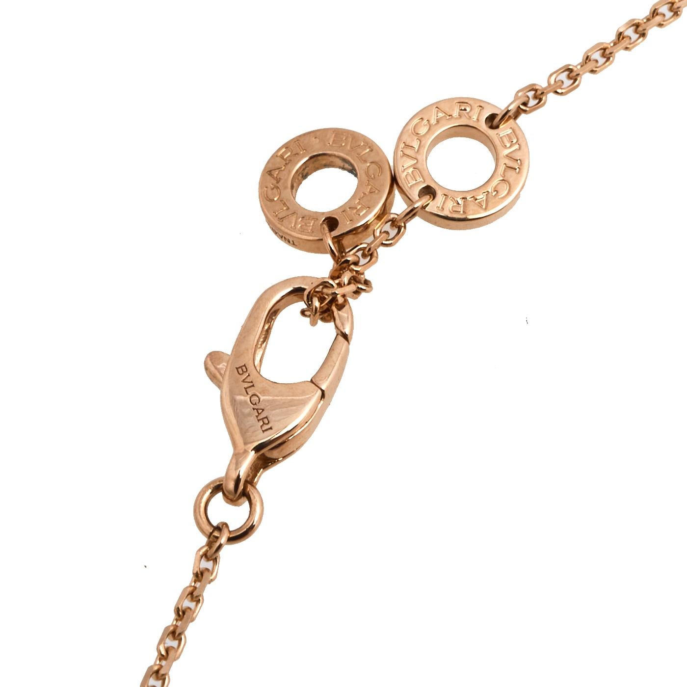 bvlgari women's divas' dream 18k malachite & diamond pendant necklace - rose gold