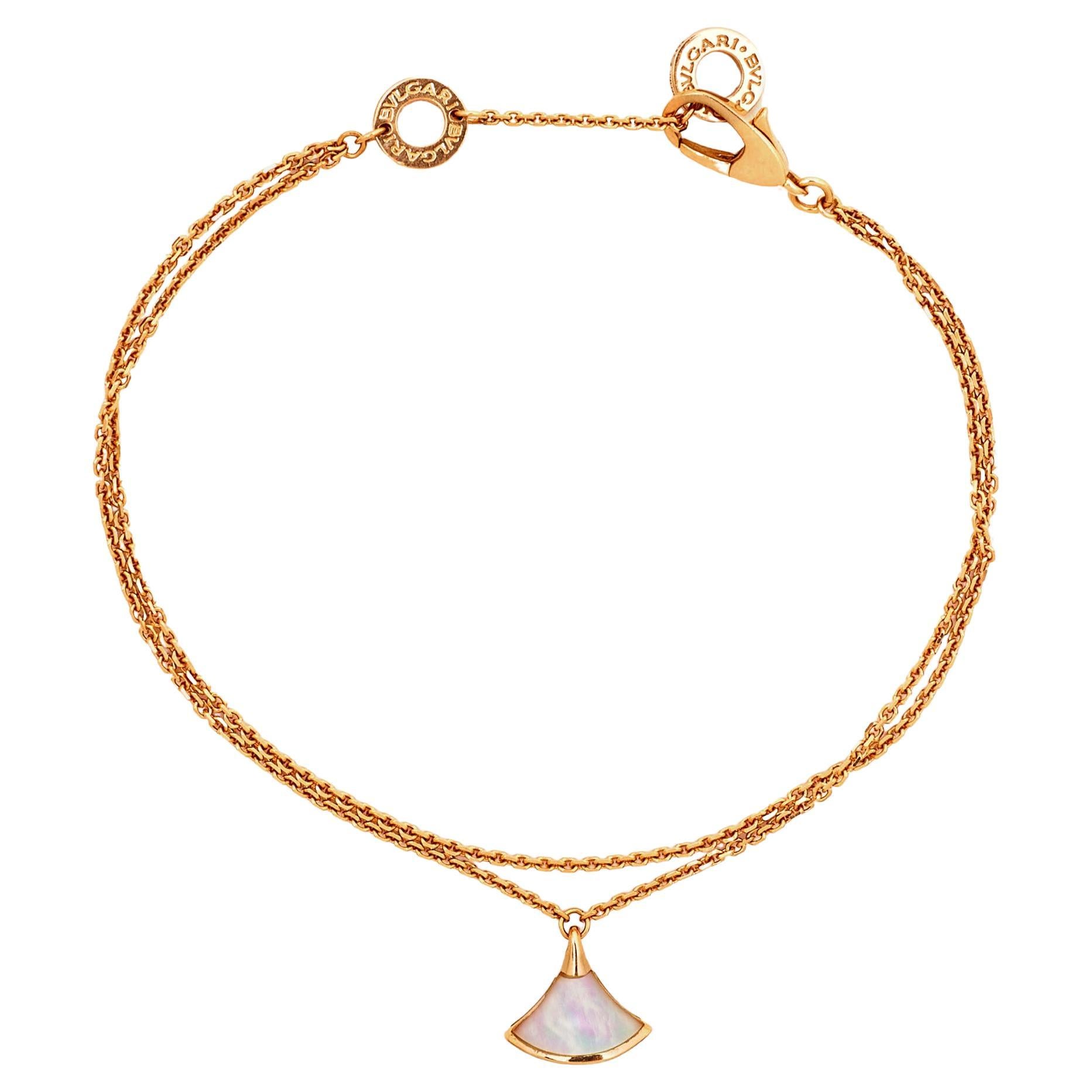 Bvlgari Divas' Dream Mother of Pearl 18k Rose Gold Bracelet