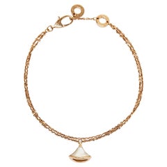 Bvlgari Divas' Dream Mother of Pearl 18k Rose Gold Charm Bracelet