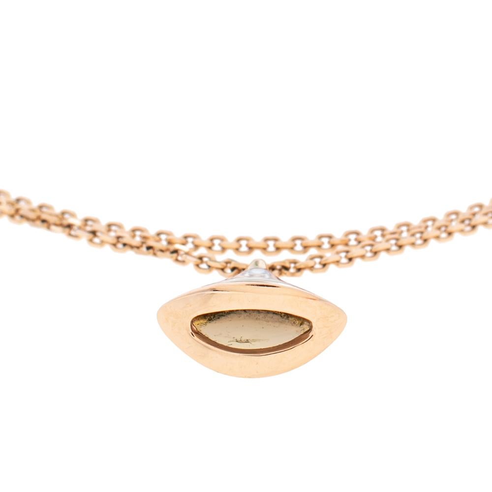 Contemporary Bvlgari Divas’ Dream Mother of Pearl 18K Rose Gold Charm Bracelet M/L