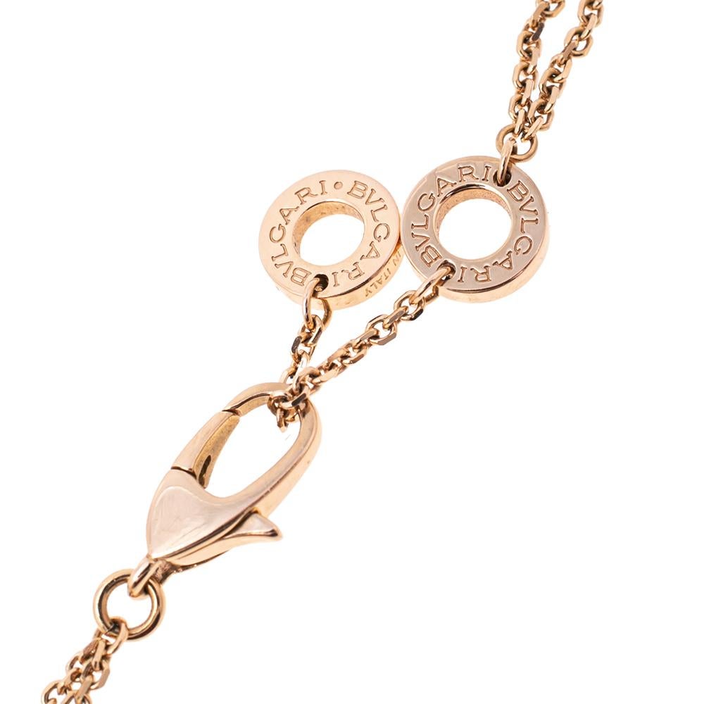 Bvlgari Divas’ Dream Mother of Pearl 18K Rose Gold Charm Bracelet M/L 1