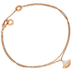 Bvlgari Divas' Dream Mother of Pearl 18K Rose Gold Charm Bracelet M/L