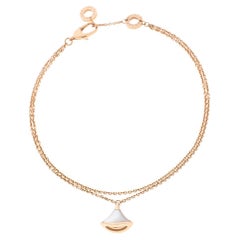Bvlgari Divas’ Dream Mother of Pearl 18K Rose Gold Charm Bracelet M/L