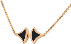 Bvlgari Divas Dream mother of pearl & onyx necklace in 18k rose gold