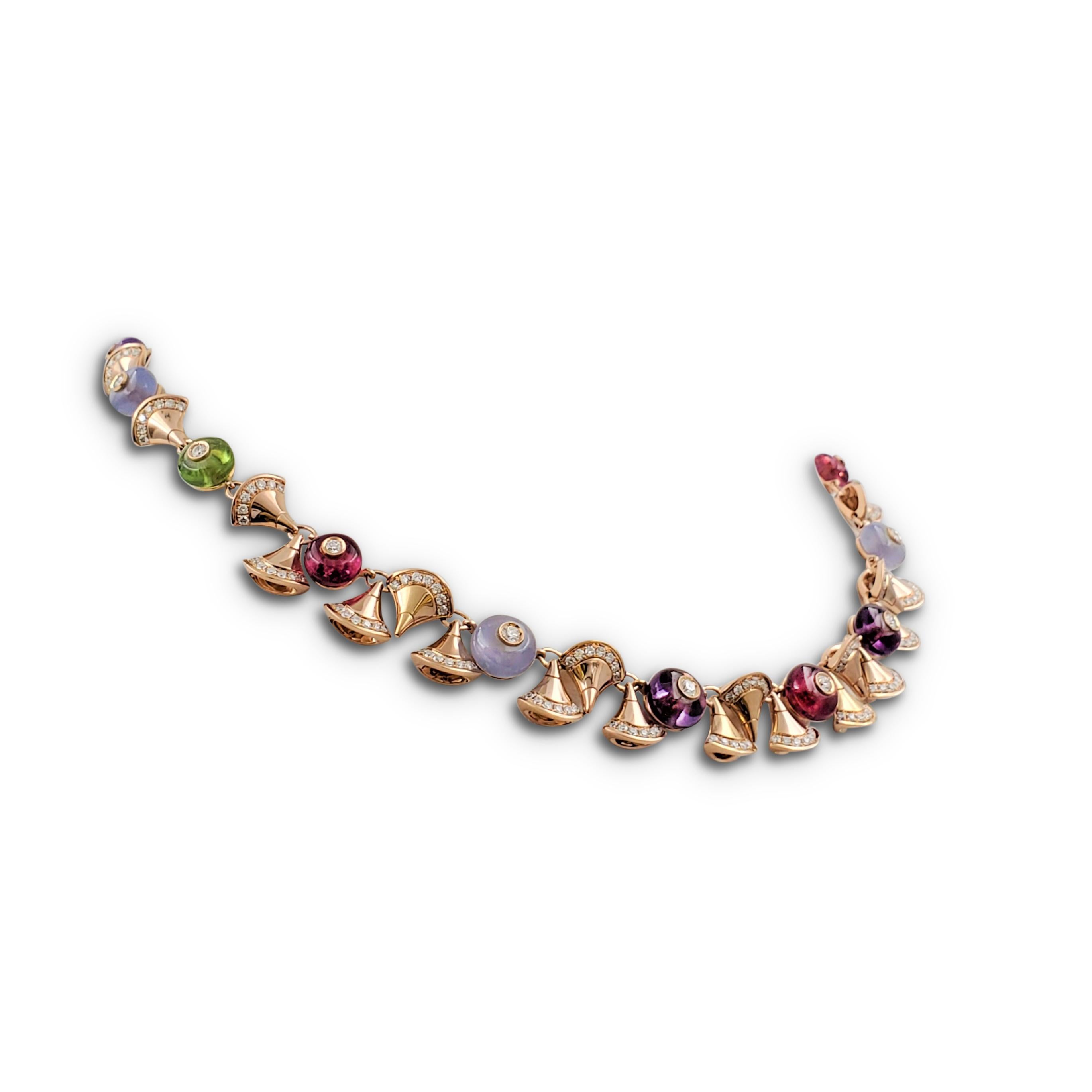 Bvlgari 'Diva's Dream' Multi-Gemstone and Diamond Necklace In Excellent Condition In New York, NY
