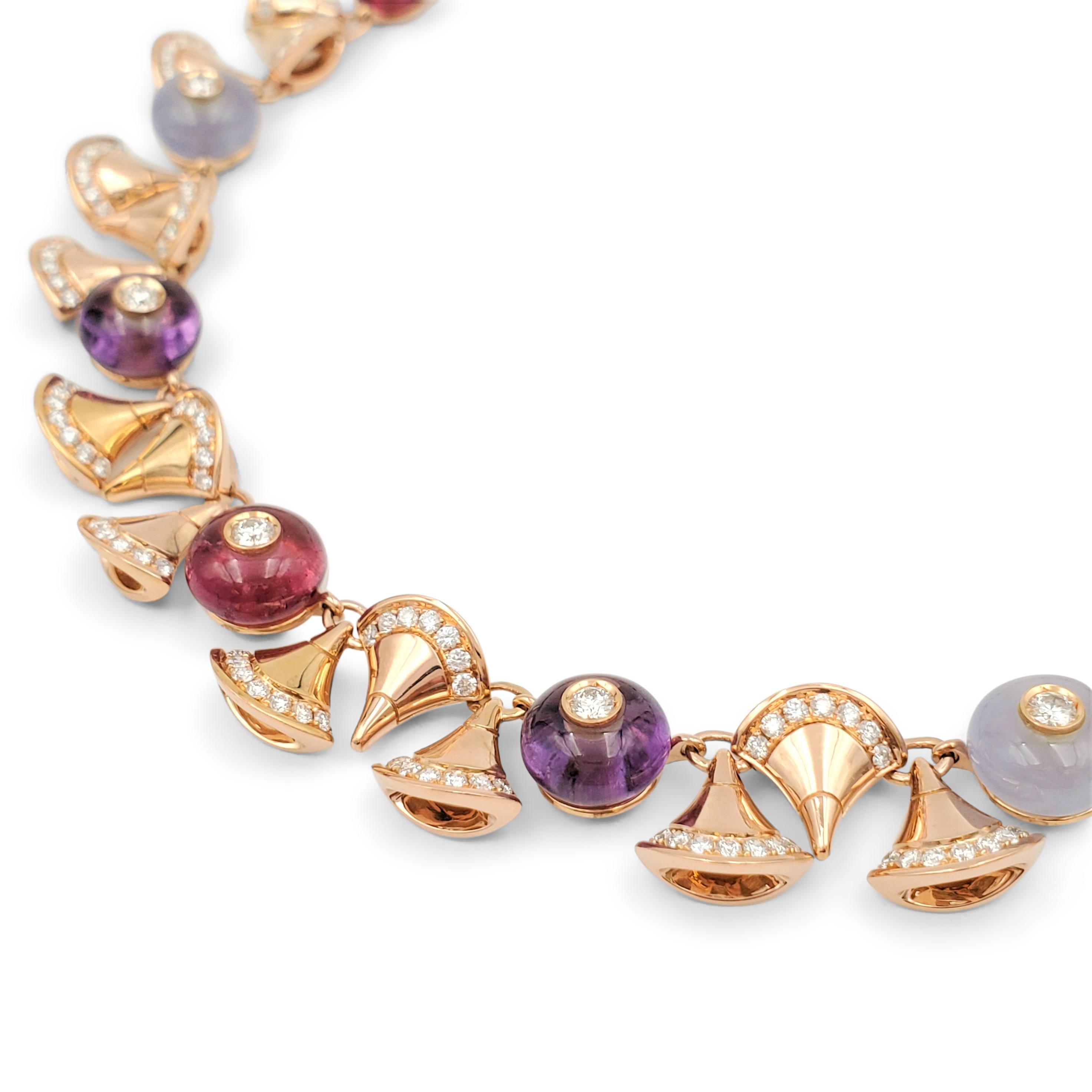 Men's Bvlgari 'Diva's Dream' Multi-Gemstone and Diamond Necklace