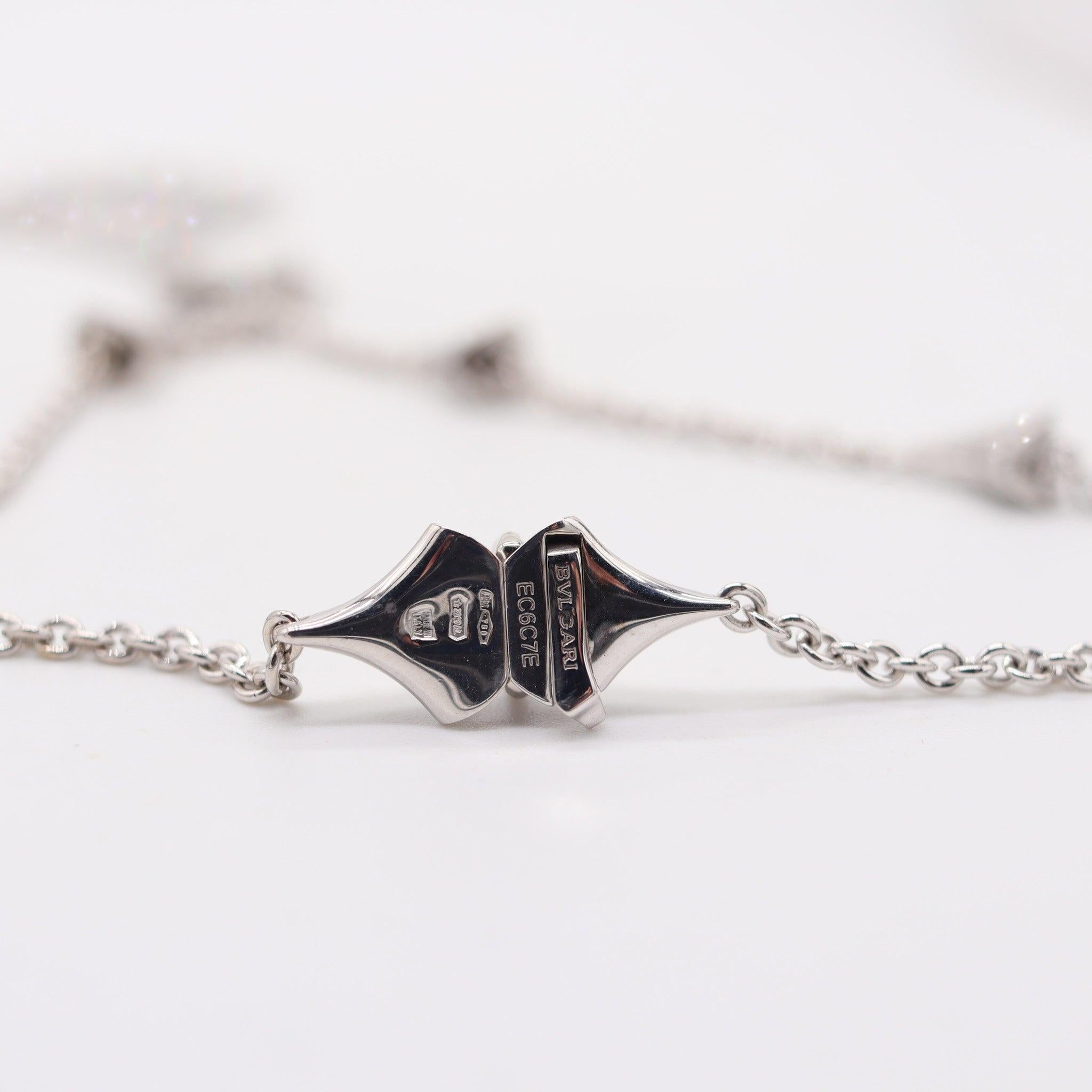 BVLGARI Collier Diva Dream en or blanc 18Kt avec 5.84 Cwt. Diamants VVS en boîte Excellent état - En vente à Miami, FL