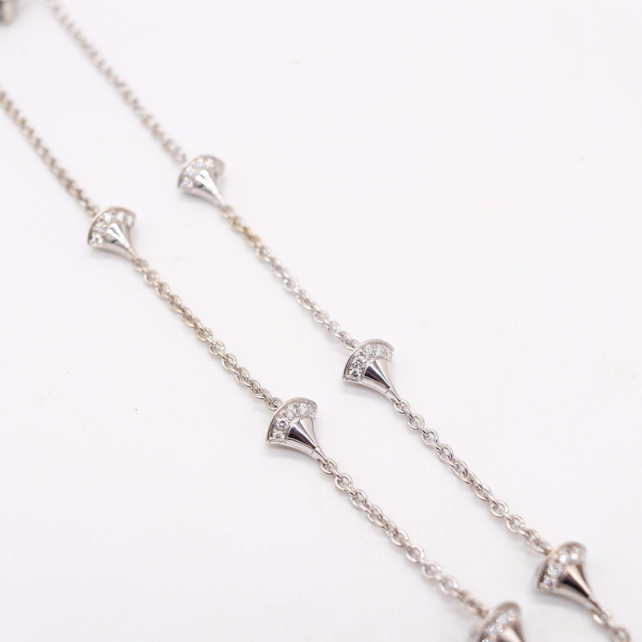 BVLGARI Collier Diva Dream en or blanc 18Kt avec 5.84 Cwt. Diamants VVS en boîte en vente 1