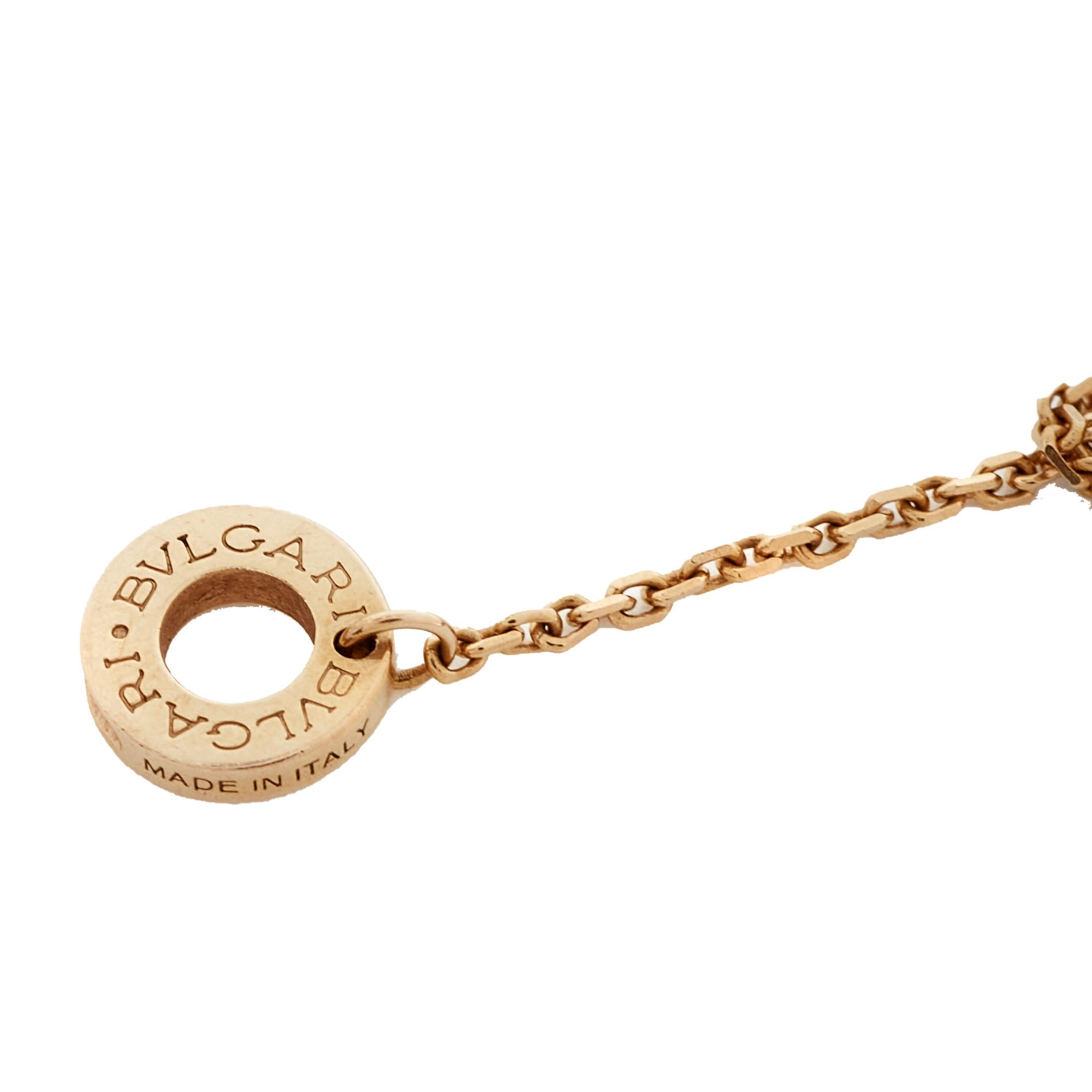  Bvlgari Diva' Dream Onyx 18K Rose Gold Bracelet ML Pour femmes 