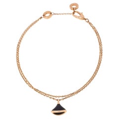 Used Bvlgari Divas' Dream Onyx 18K Rose Gold Bracelet SM