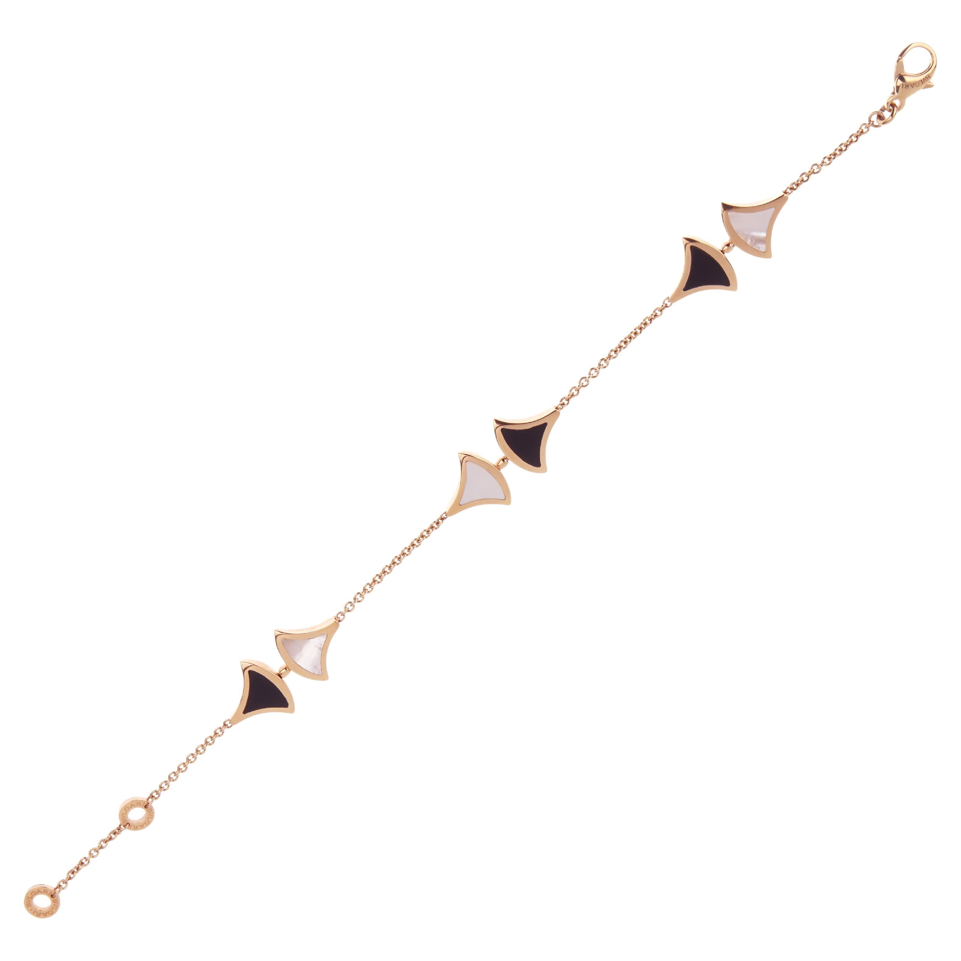 Bvlgari Diva Dream Onyx et nacre Bracelet en or rose 18k