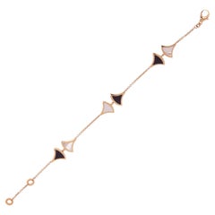 Bvlgari Divas Dream Onyx & Mother of Pearl 18k Rose Gold Bracelet