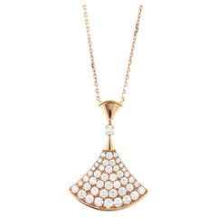 Bvlgari Divas' Dream Pendant Necklace 18k Rose Gold with Diamonds Large